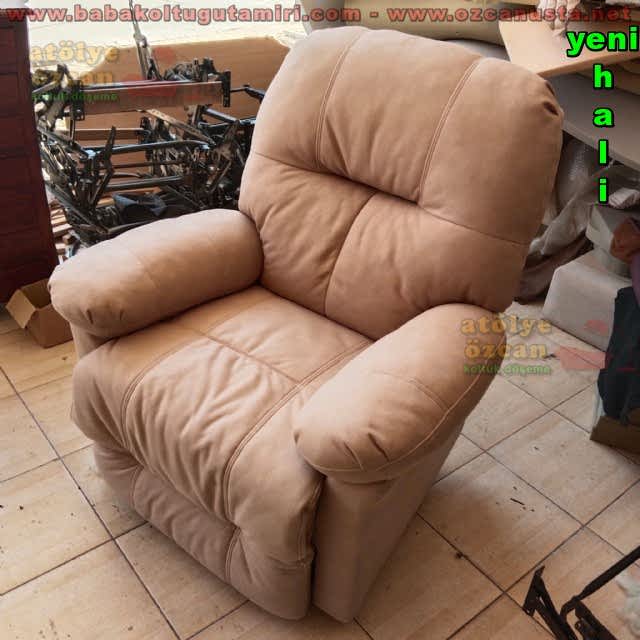 Baba Koltuğu Tamiri Nubuk Kumaş Kaplama Beşiktaş