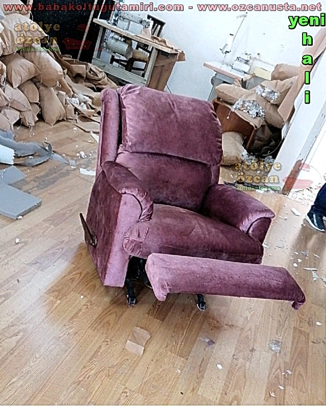 Kurtköy Meltem Hanım Baba Koltuğu Tamiri Kumaş Değişimi